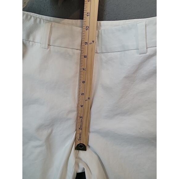 J. McLaughlin Women’s Size 10 White Celia Midi Shorts Cotton Twill EUC - Picture 9 of 11